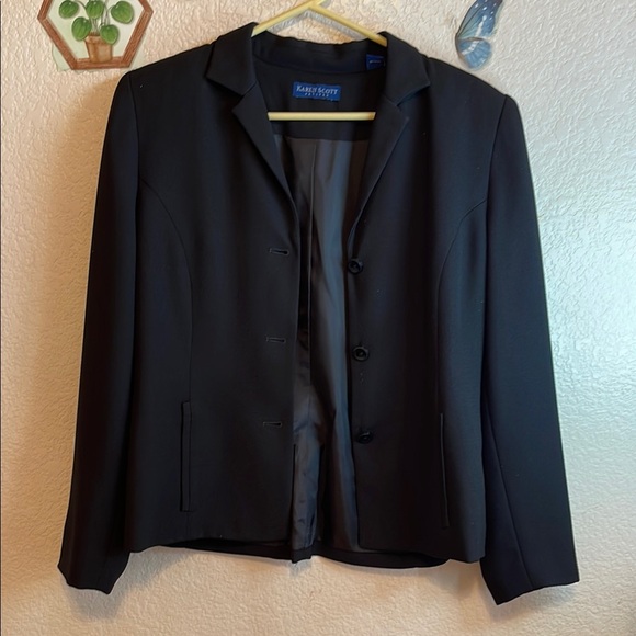 Karen Scott Black Formal Blazer with Tailored Fit - Picture 15 of 15